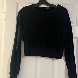 SHEIN Black Cropped Hoodie